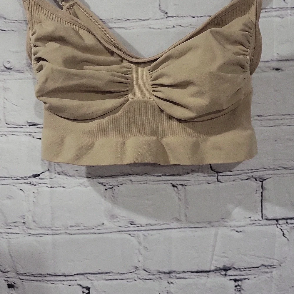 Simms Tan Ruched Bra - Picture 2 of 4